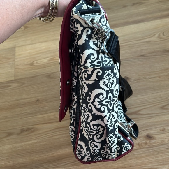 Petunia Pickle Bottom Boxy Backpack Diaper Bag in Frolicking in Fez Messenger - Picture 14 of 16